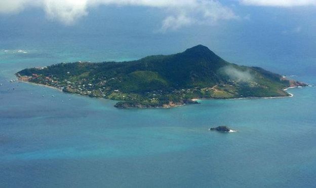 Petit Martinique seen from the air.
