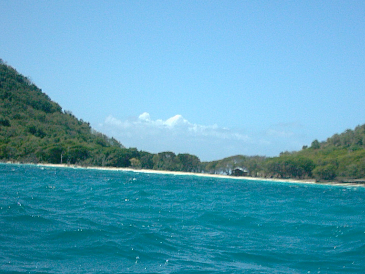 Paradise beach seen from Sandy Island.