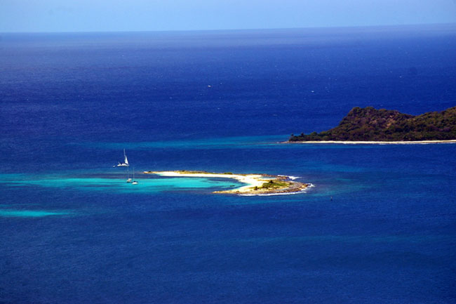 Sandy Island aerial view.