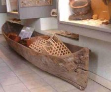 Arawak canoe in the Antigua museum.