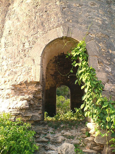 The two doors in the Belair windmill ruin.