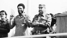 Maurice Bishop , Ortega and Fidel Castro.