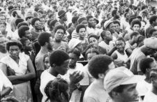 Grenadians rally in support of the new People's Revolutionary Government, March 1979.