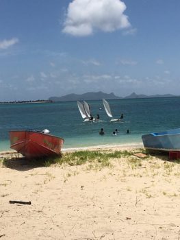 Carriacou Junior sailing school on Paradise Beach.