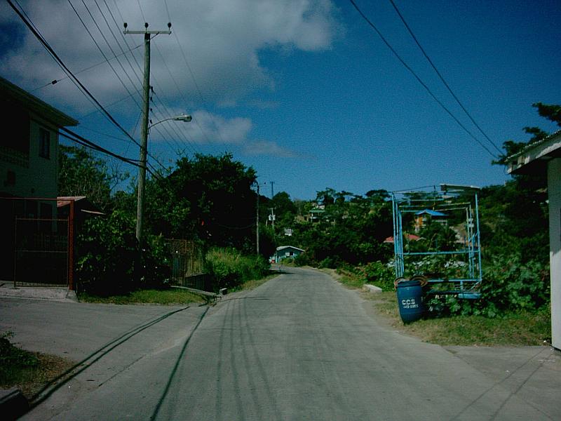 the road of L'Esterre on Carriacou.