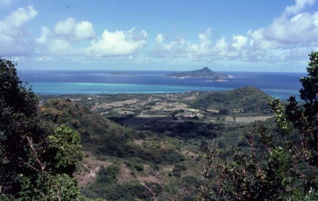 Viewing Petite Martinique from Belair on Carriacou.