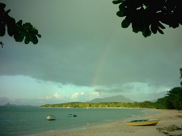 Paradise beach Carriacou, rainbow.