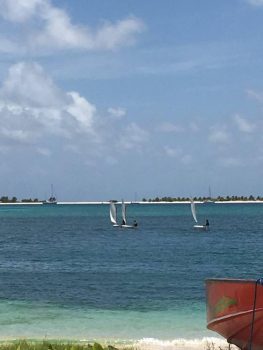 Carriacou Junior sailing school on Paradise Beach.