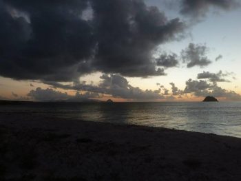 Paradise beach sunset.