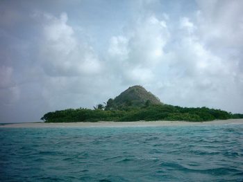 Arrival on White island by boat.